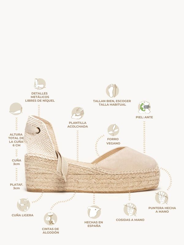 Alpargata Romero Plataforma Ante Piedra image number null