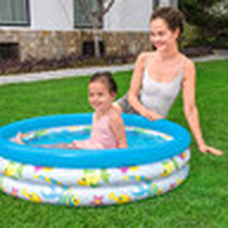 Alberca Inflable Redonda 3 Anillos Decorada Mar... image number null