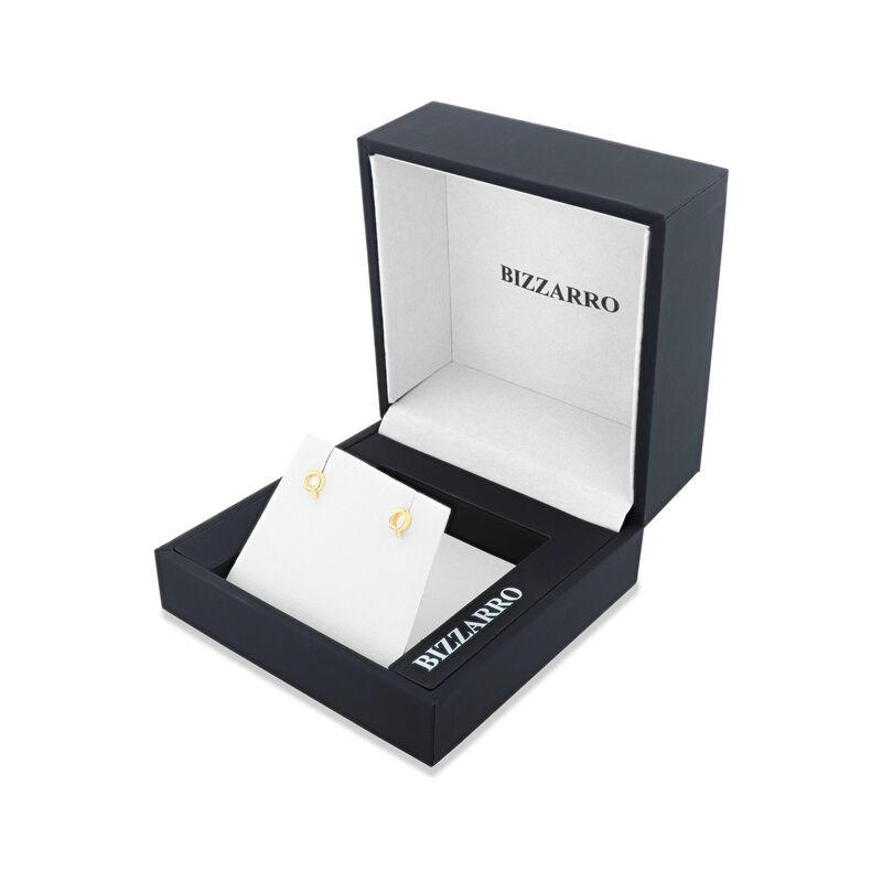 Aretes De Oro Amarillo De 10K (Letra Q) image number null