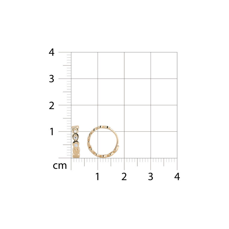 Arracadas De Oro Amarillo 14K Con Zirconias (10... image number null