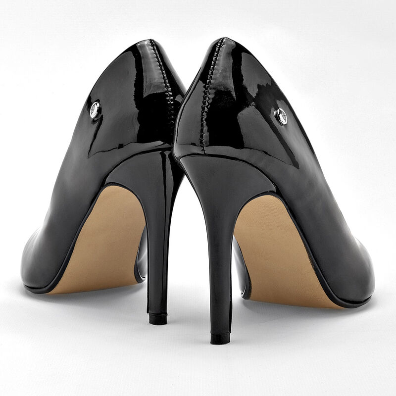 Moramora Zapatilla para mujer negro charol image number null