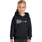 Sudadera Con Capucha Word Art Para Ni&ntilde;a - Guitarra Country - Negro