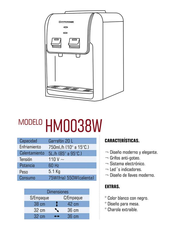 Dispensador De Agua Hypermark Springwater Hm003... image number null