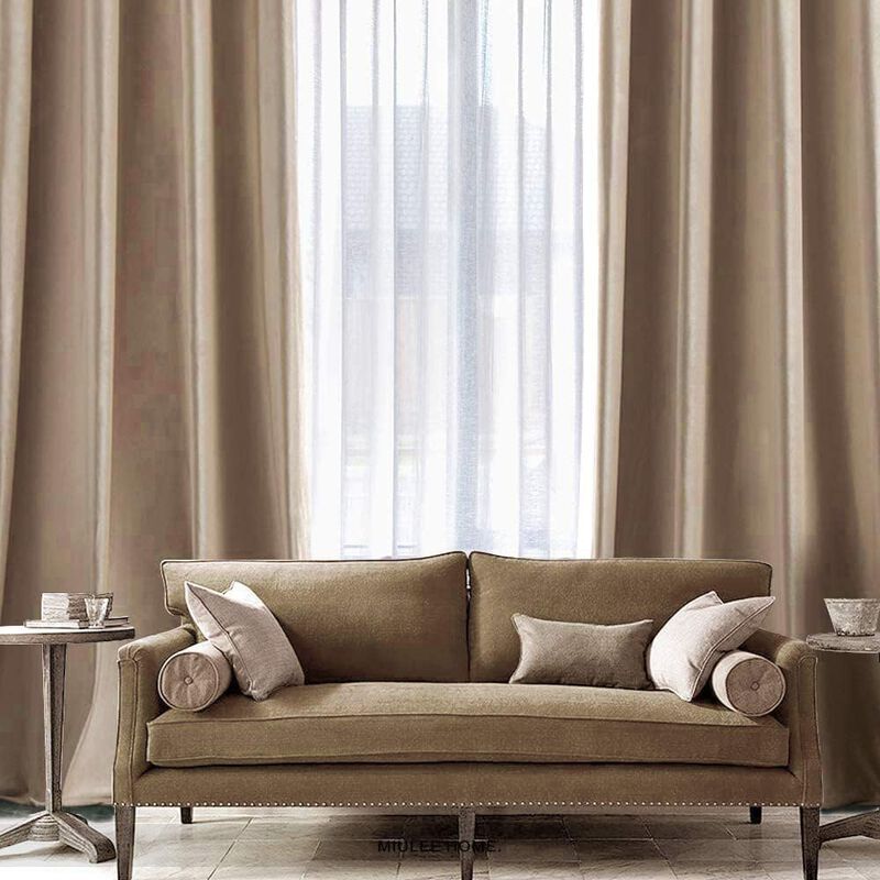 Cortinas Miulee Blackout Velvet, 2 Paneles, 132... image number null