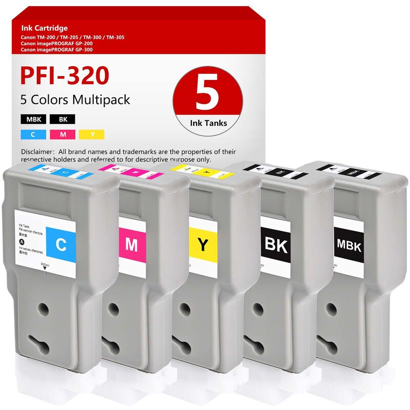 Pack De 5 Cartuchos De Tinta Pigmentada Yeaimag... image number null
