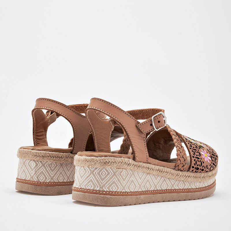 Mora Tierra Sandalia para mujer camel multicolo... image number null