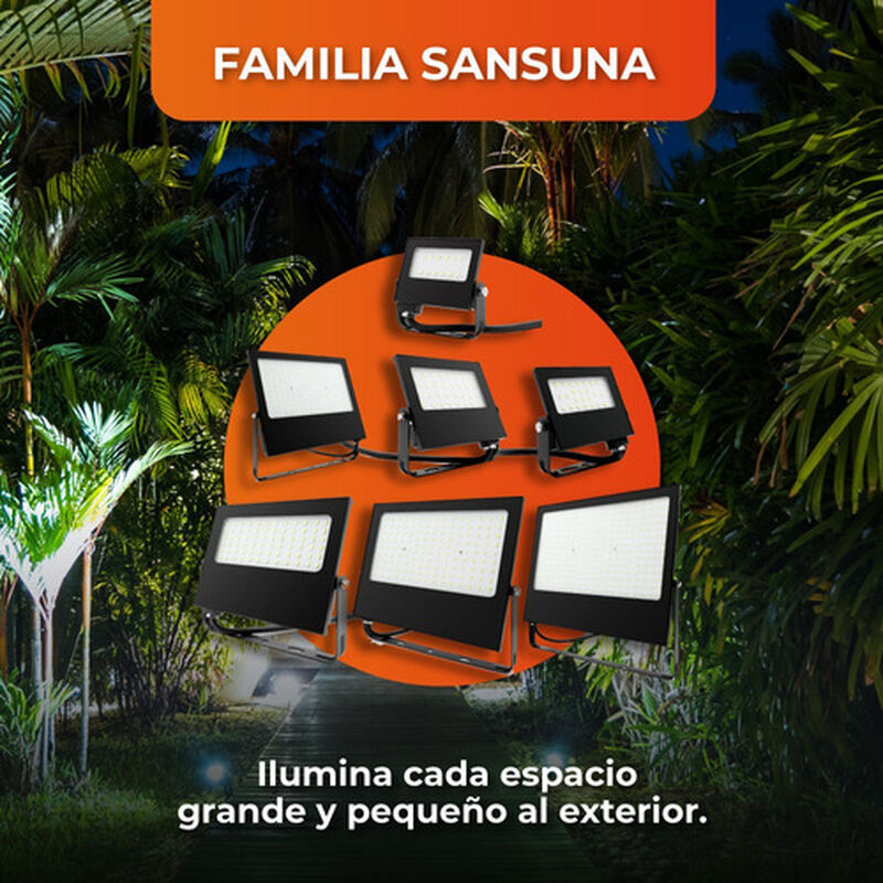 Reflector Led Exterior 100w Luz Fr&iacute;a Ip66 No At... image number null