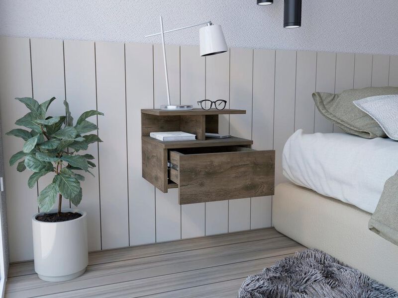 Bur&oacute; Flotante Nube, Nogal, con un Caj&oacute;n y Divis... image number null