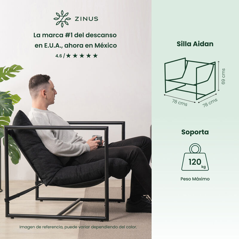 Zinus | Silla De Metal Zinus Aidan Con Cojines ... image number null