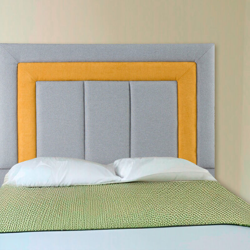 Cabecera Individual Dicasa Bora Gris-Mostaza image number null