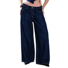 Pantal&oacute;n Wide Leg Mujer Savi Jeans Azul Tiro Medio Sb4768