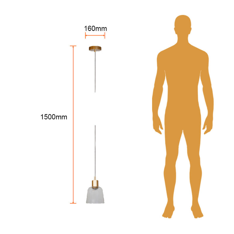 L&aacute;mpara Colgante LED de Cristal 1.50 m de Altur... image number null