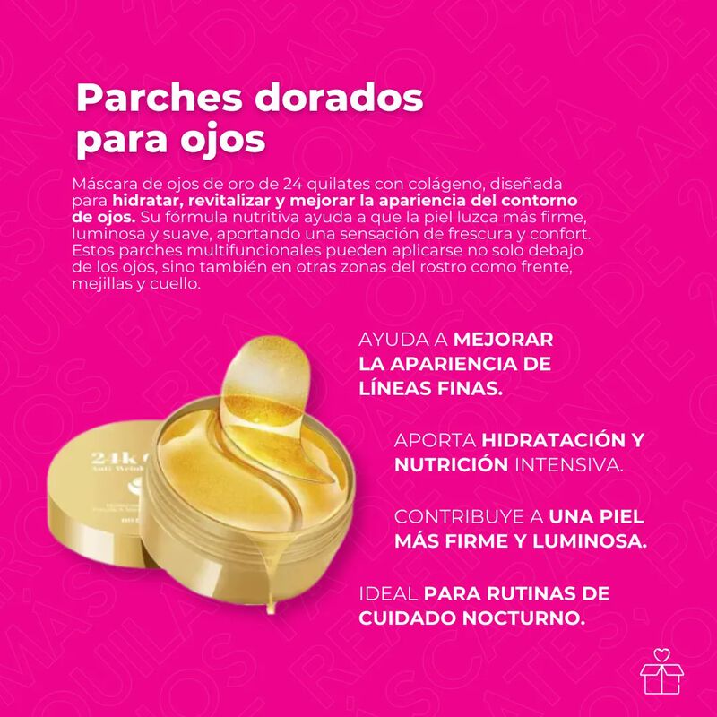 2 Parches Hydrogel Contorno Ojos Acido Hialuron... image number null