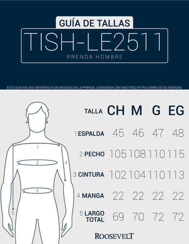 Playera Basica Hombre Cuello Redondo Blanco Roo... image number null