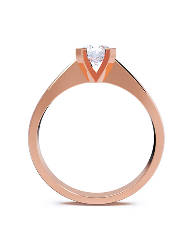 Anillo de Compromiso de 14K con Diamante de Lab... image number null