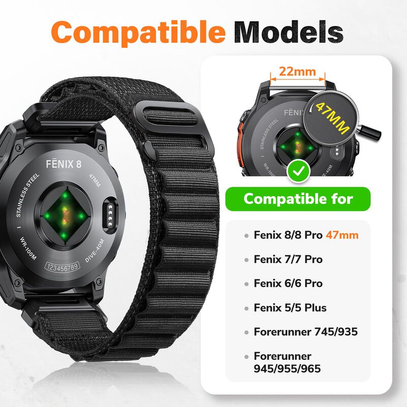 Correa Notocity 22 mm para Garmin Fenix 5/6/7/8 image number null