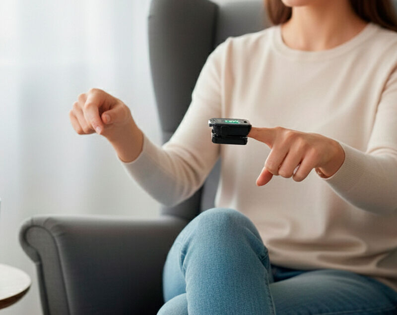 Ox&iacute;metro Digital de Pulso de Dedo con Medici&oacute;n ... image number null