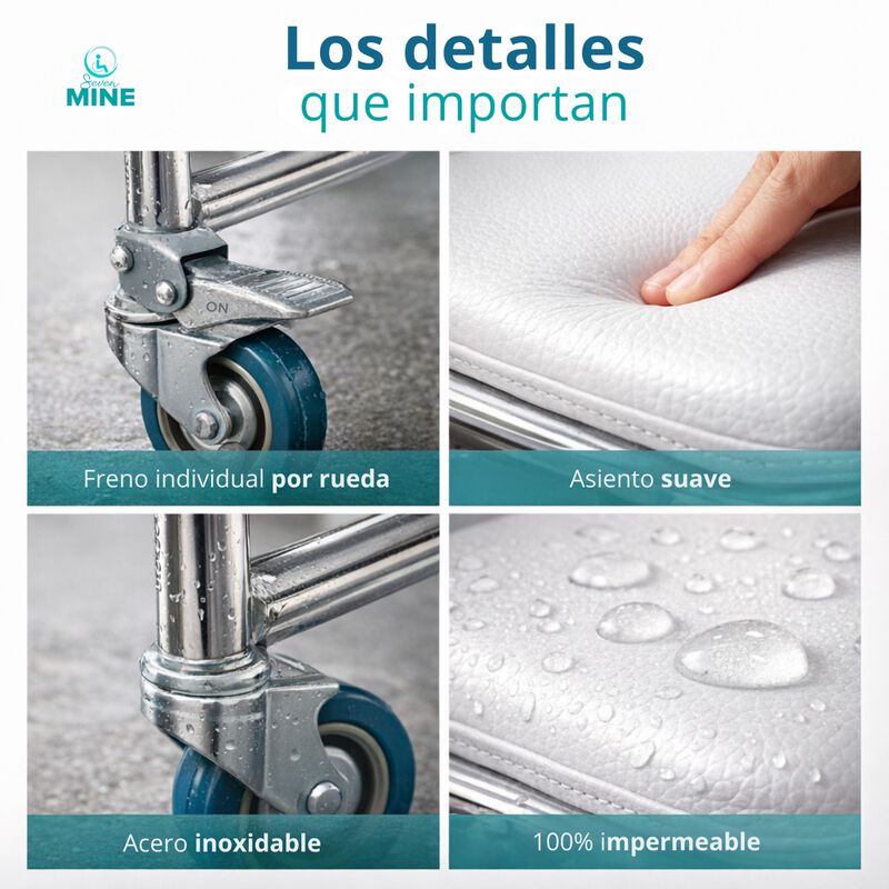 Silla Comodo  con Ruedas y Frenos Traseros | Si... image number null