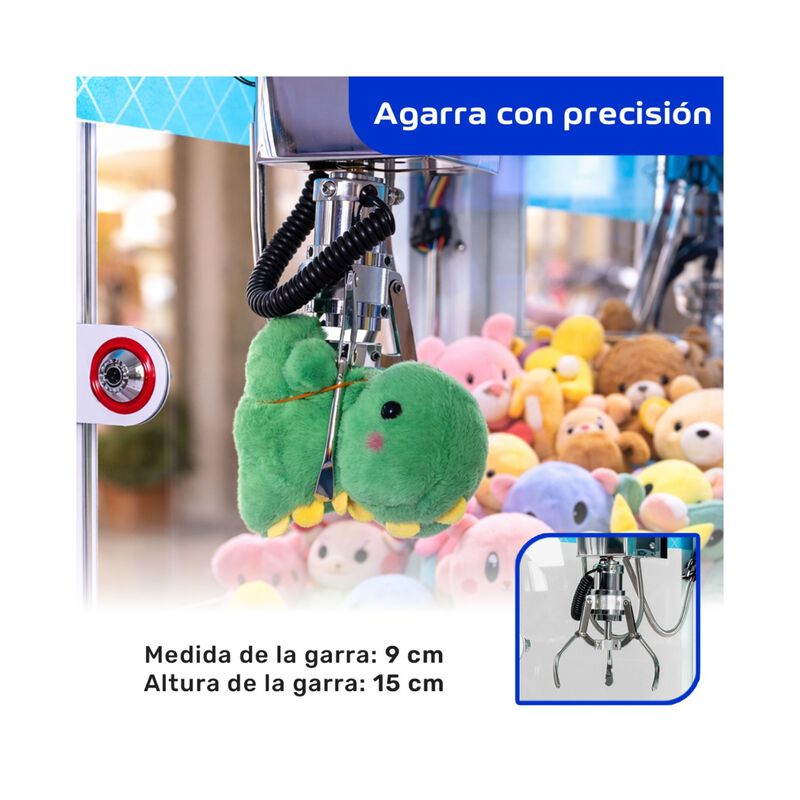 Mini Maquina Garra Peluche Azul Mini Doll Caza ... image number null