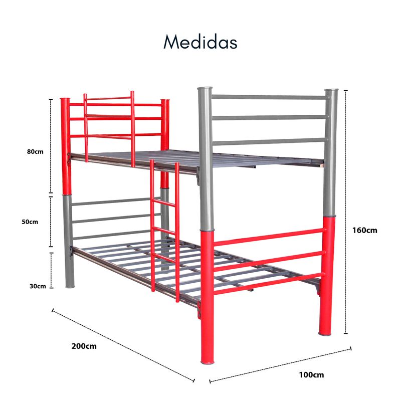 Litera Individual Kids Color Rojo Plata image number null