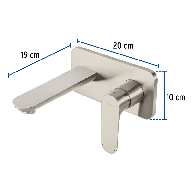 Monomando Sat&iacute;n de Pared para Lavabo Foset Rivi... image number null