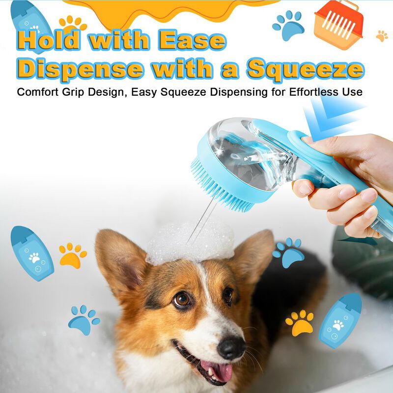 Cepillo De Ba&ntilde;o Para Perros Peehss 3 Pzas Con C... image number null