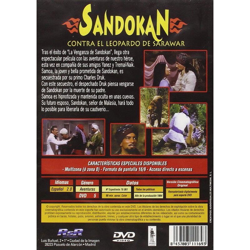 Sandok&aacute;n Contra El Leopardo De Sarawak [dvd] image number null