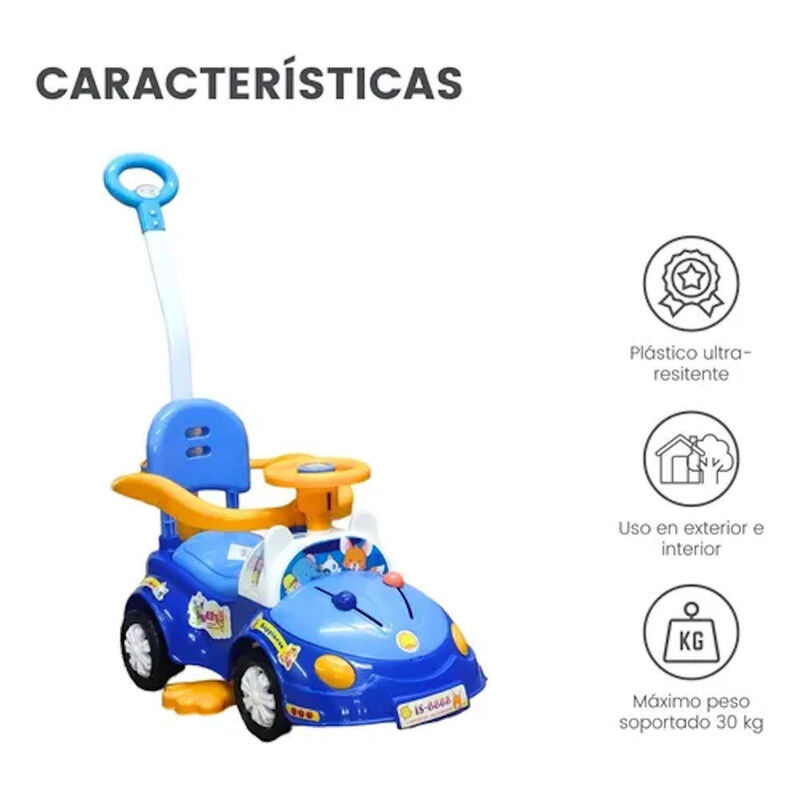 Montable Infantil 4 En 1 Azul Cajuela Bast&oacute;n Gu... image number null