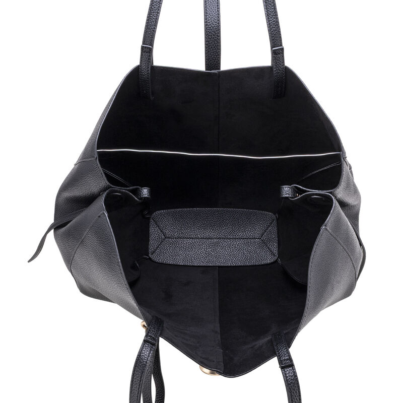 Bolsa Tote Maxi Con Porta Audif&oacute;nos Color Negro image number null