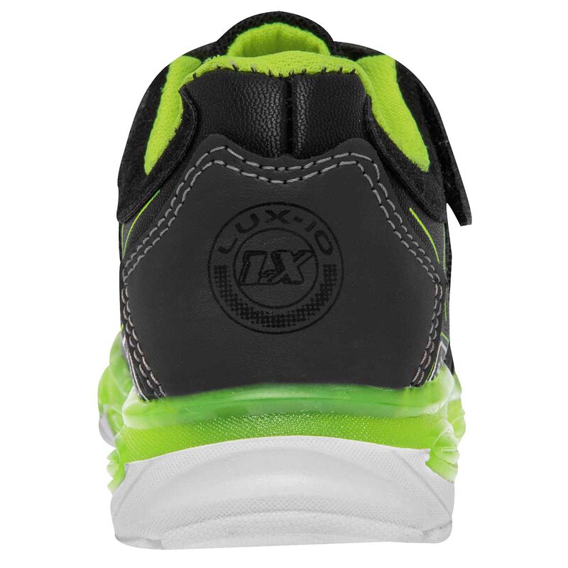 Lux-10 Tenis deportivo para ni&ntilde;o negro, con luc... image number null