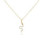 Dije Serpiente Oro Amarillo 14k Con Zirconia