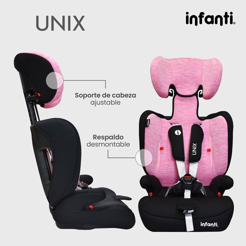 Autoasiento Unix Convertible Rosa image number null