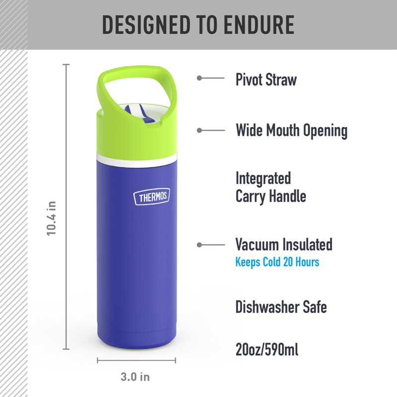 Botella De Agua Thermos 591 ml Con Pajilla Pleg... image number null