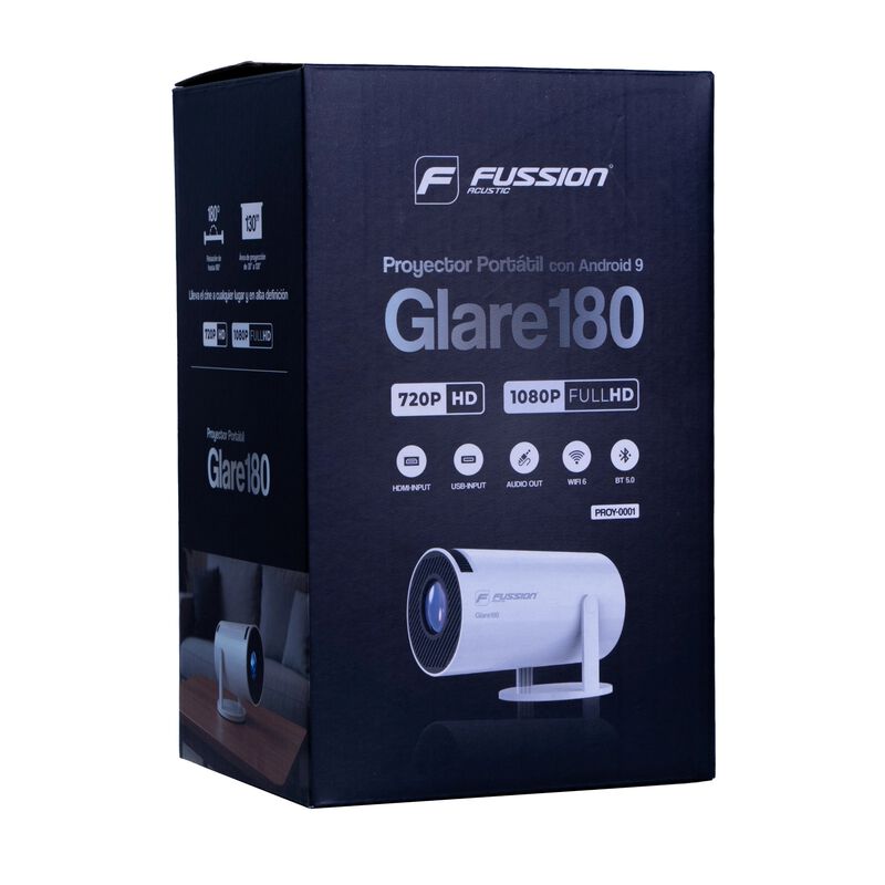 Proyector Portátil Fussion PROY-0001 Glare180 e... image number null