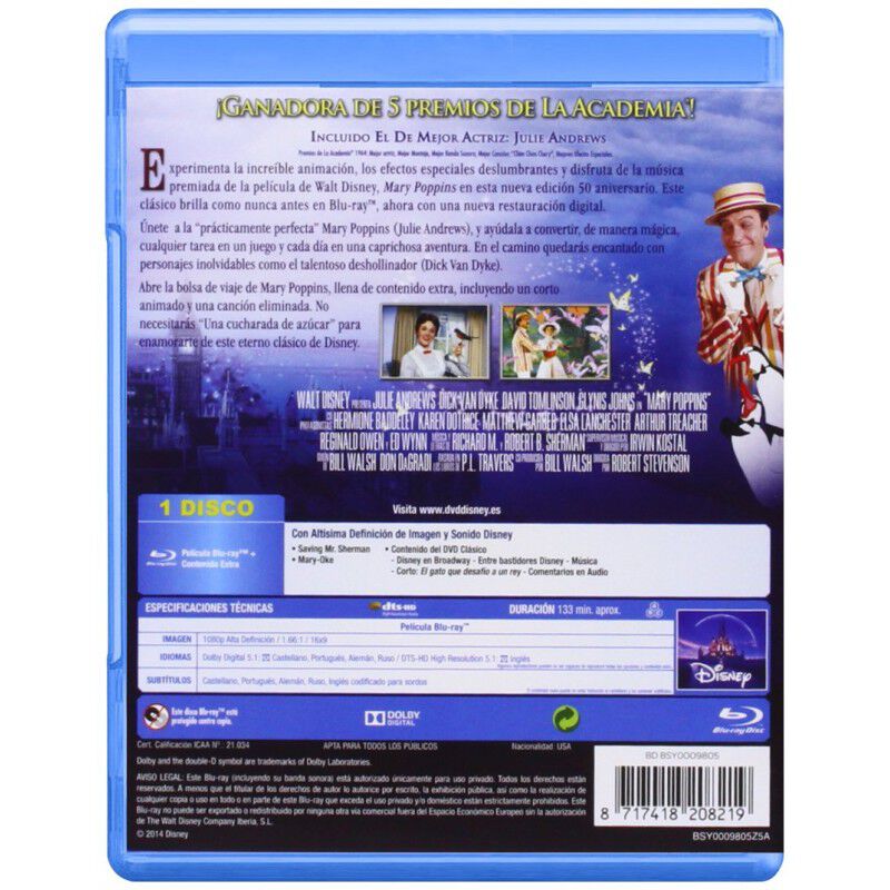 Mary Poppins - Edici&oacute;n 50&ordm; Aniversario [blu-ray... image number null