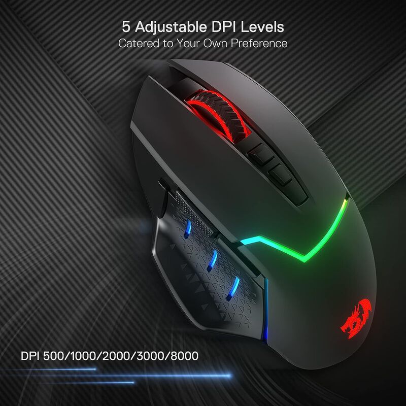 Rat&oacute;n Inal&aacute;mbrico Para Juegos Redragon M690 Pro... image number null