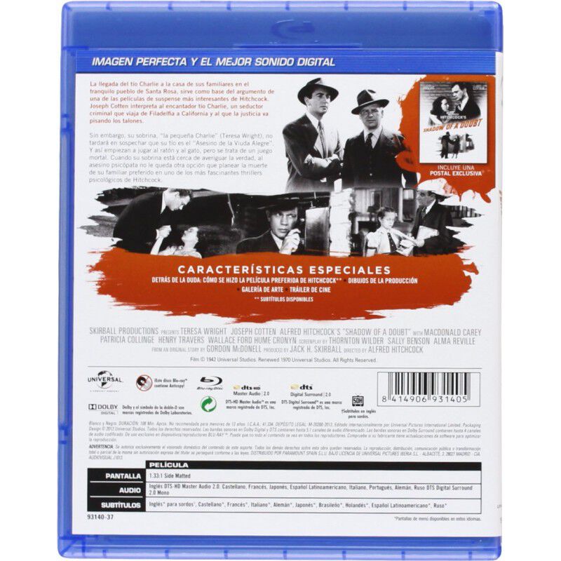 La Sombra De Una Duda [blu-ray] (1943) Shadow O... image number null