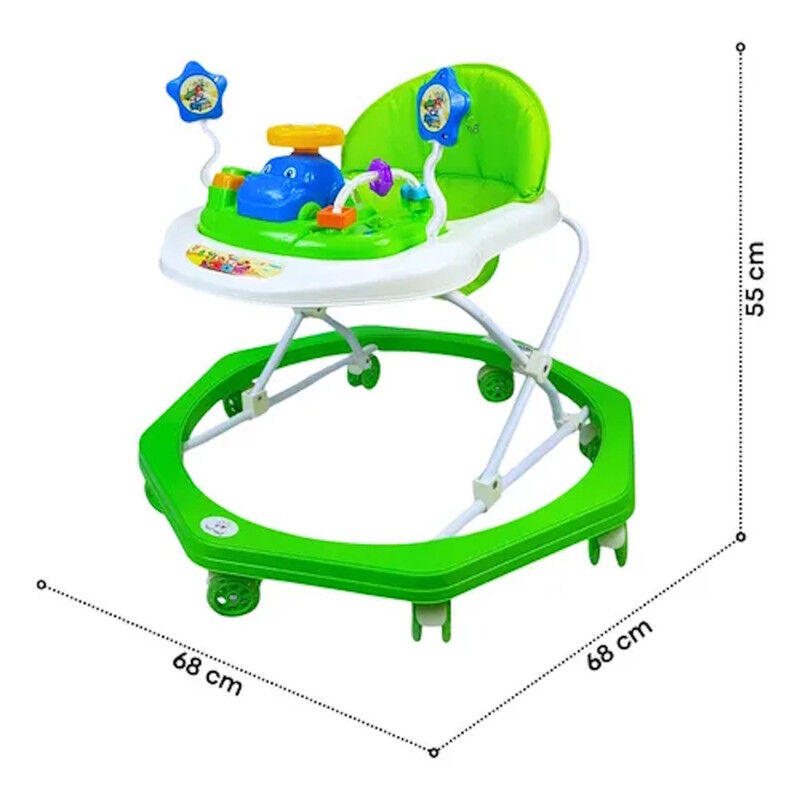 Andadera Beb&eacute; Plegable Verde Musical Juguetero ... image number null