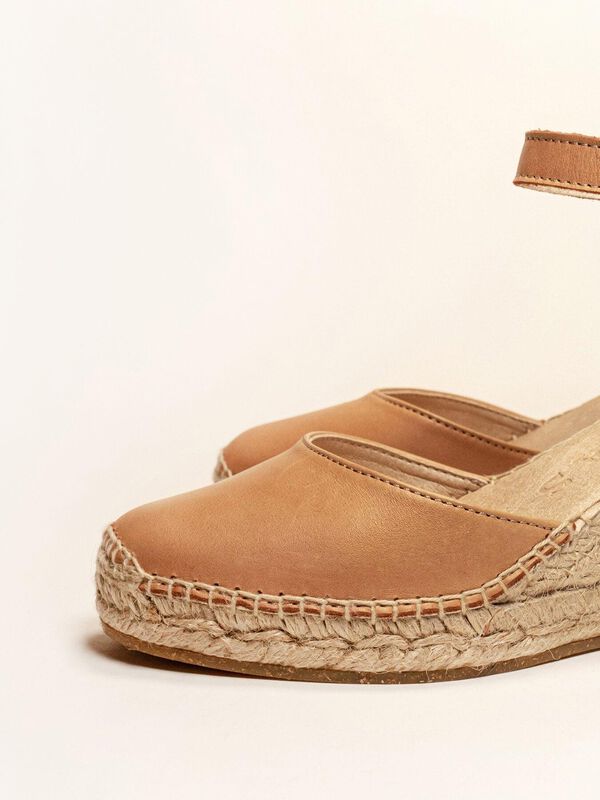 Alpargata Marga Cu&ntilde;a Media Marr&oacute;n Claro image number null