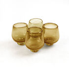 Vasos Set de 4 Vasos de Vidrio Soplado Ámbar Marea Baja