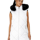 Chaleco Largo Acolchado Mujer Con Gorro