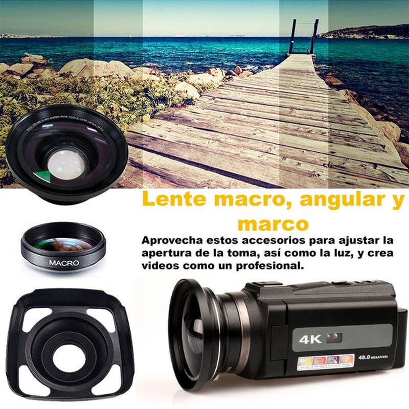 Videocámara 4k Vak 534 Wifi 48mp Visión Nocturn... image number null