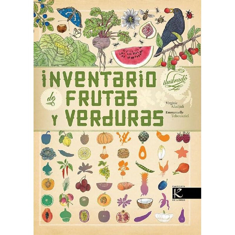 Inventario ilustrado de frutas y verduras (Cien... image number null