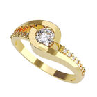 Anillo de Compromiso en Oro Amarillo 14K con Circonia -  Talla:9.5/ FJ854-14Y-CZ-95