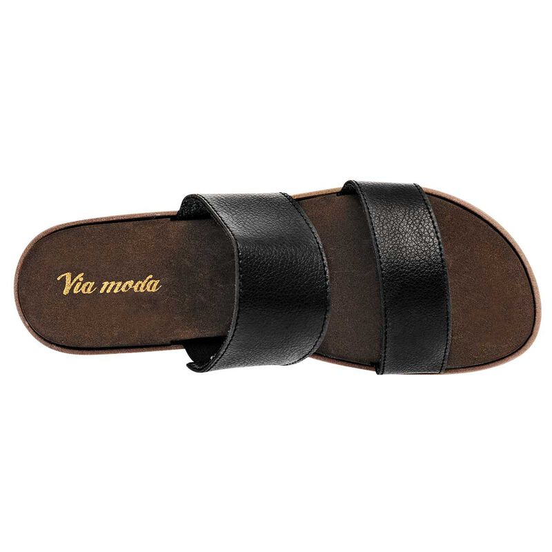 Via Moda Sandalia para mujer negro image number null