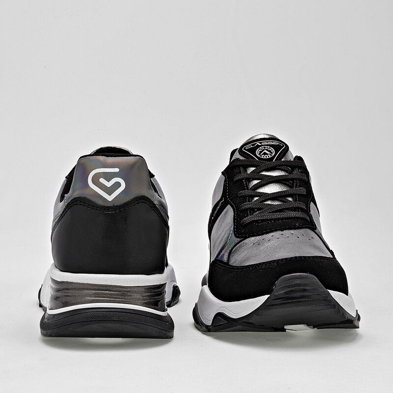 Clasben Tenis urbano para mujer gris negro image number null