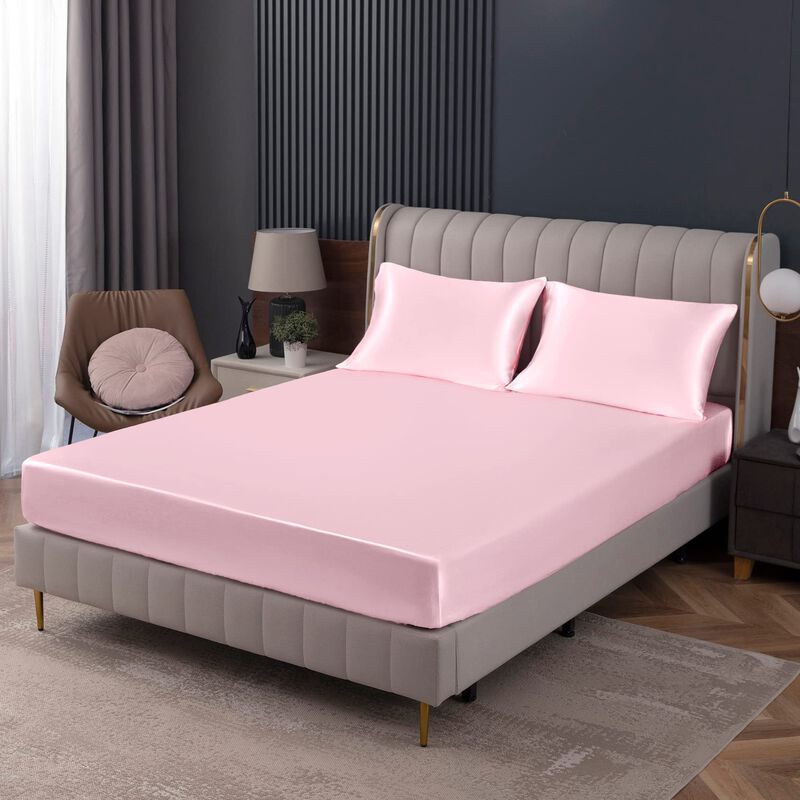 S&aacute;bana Ajustable Homiest King Rosa Blush Con Bo... image number null