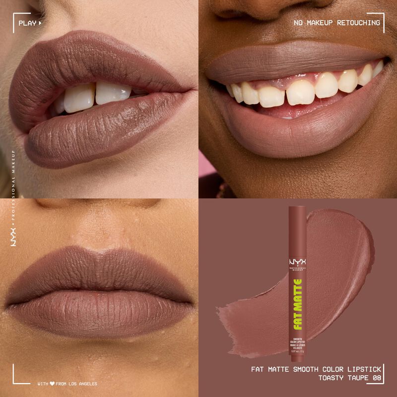 Labial Nyx Professional Fat Matte En Tono Toast... image number null