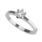 Anillo de Compromiso en Oro Blanco 10K con Circonia -  Talla:9/ M410-10W-CZ-9
