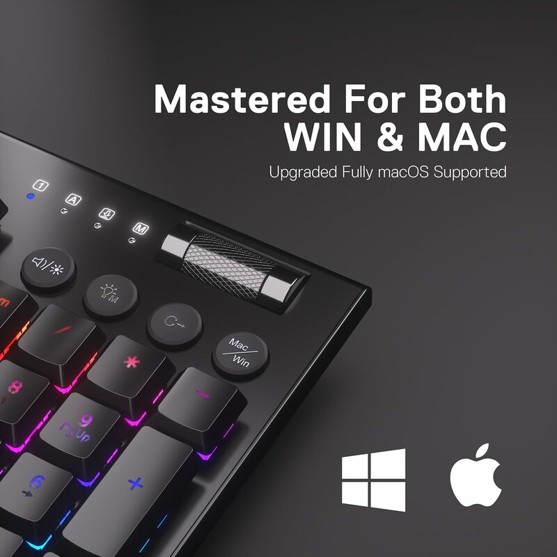 Teclado Redragon K618 Pro Inal&aacute;mbrico Rgb Mec&aacute;n... image number null